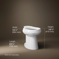 HIGHLINE® TWO-PIECE ELONGATED COMFORT HEIGHT TOILET BOWL ONLY - robinsonco.ca