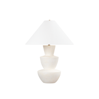 Kamas Table Lamp in ivory texture by by Hudson Valley