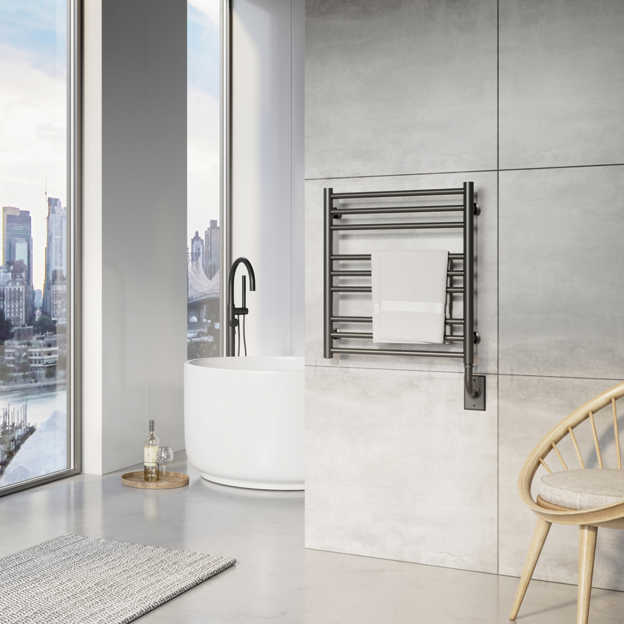 TUZIO 19.5-INCHX23-INCH SORANO HARDWIRE TOWEL WARMER