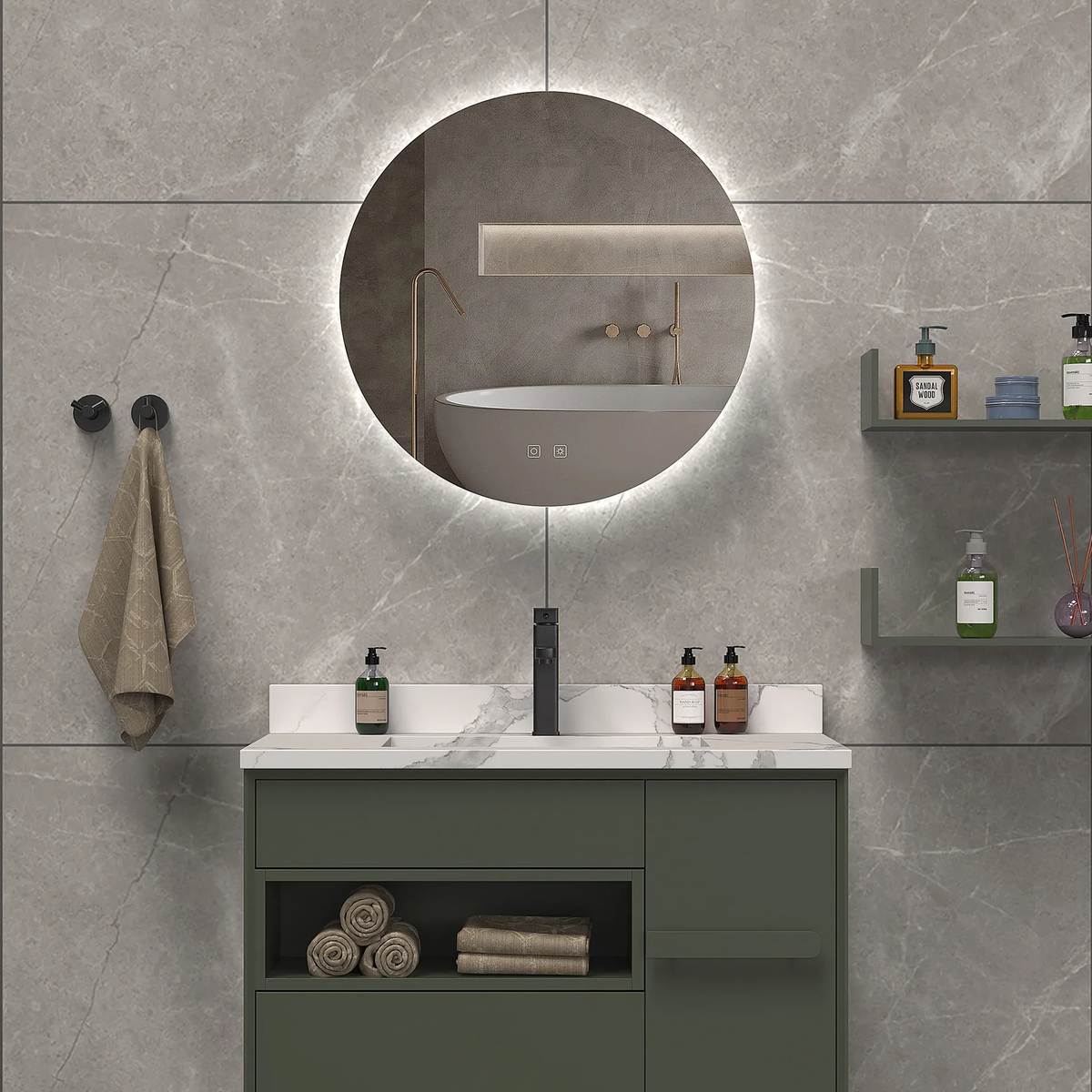 Ico ATLAS LED MIRROR round bathroom mirror with backlight