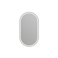 Rectangular mirror with a white frame on a white background