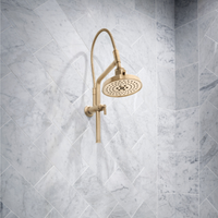 Brizo Invari® H2Okinetic® Round Multi-Function Showerhead in Polished Gold