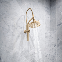 Invari® H2Okinetic® Round Multi-Function Showerhead in Polished Gold finish by Brizo