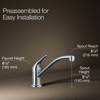 JOLT SINGLE-HANDLE KITCHEN SINK FAUCET - robinsonco.ca