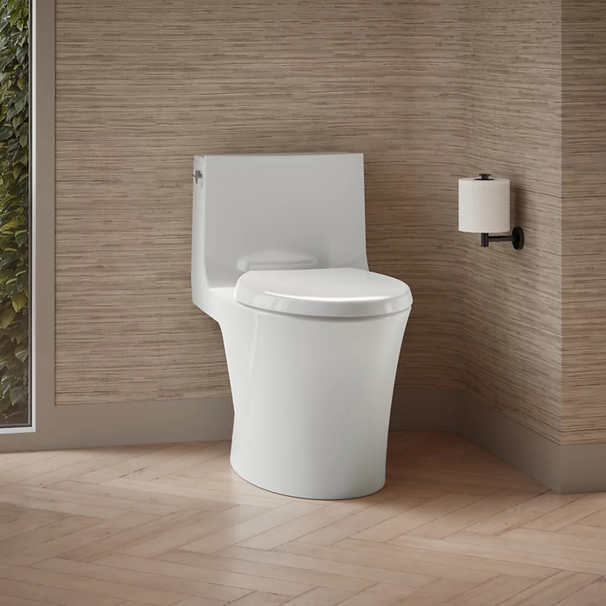 VEIL ONE-PIECE ELONGATED TOILET WITH SKIRTED TRAPWAY AND DUAL-FLUSH - robinsonco.ca