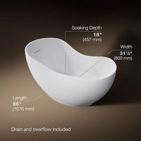 ABRAZO 66 X 32 INCHES FREESTANDING BATHTUB - robinsonco.ca