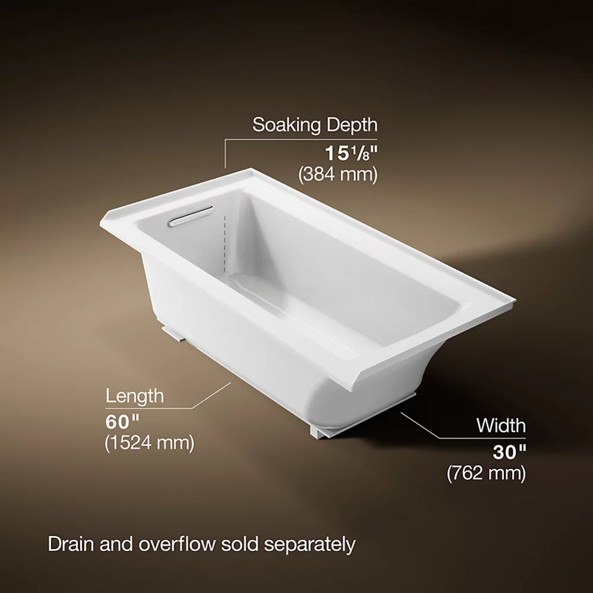 ARCHER 60 X 30 INCHES ALCOVE BATHTUB WITH INTEGRAL FLANGE - robinsonco.ca