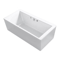STARGAZE 72 X 36 INCHES FREESTANDING HEATED BUBBLEMASSAGE AIR BATHTUB WITH BASK HEATED SURFACE AND STRAIGHT SHROUD - robinsonco.ca