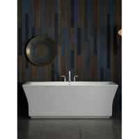 STARGAZE 72 X 36 INCHES FREESTANDING HEATED BUBBLEMASSAGE AIR BATHTUB WITH FLUTED SHROUD - robinsonco.ca