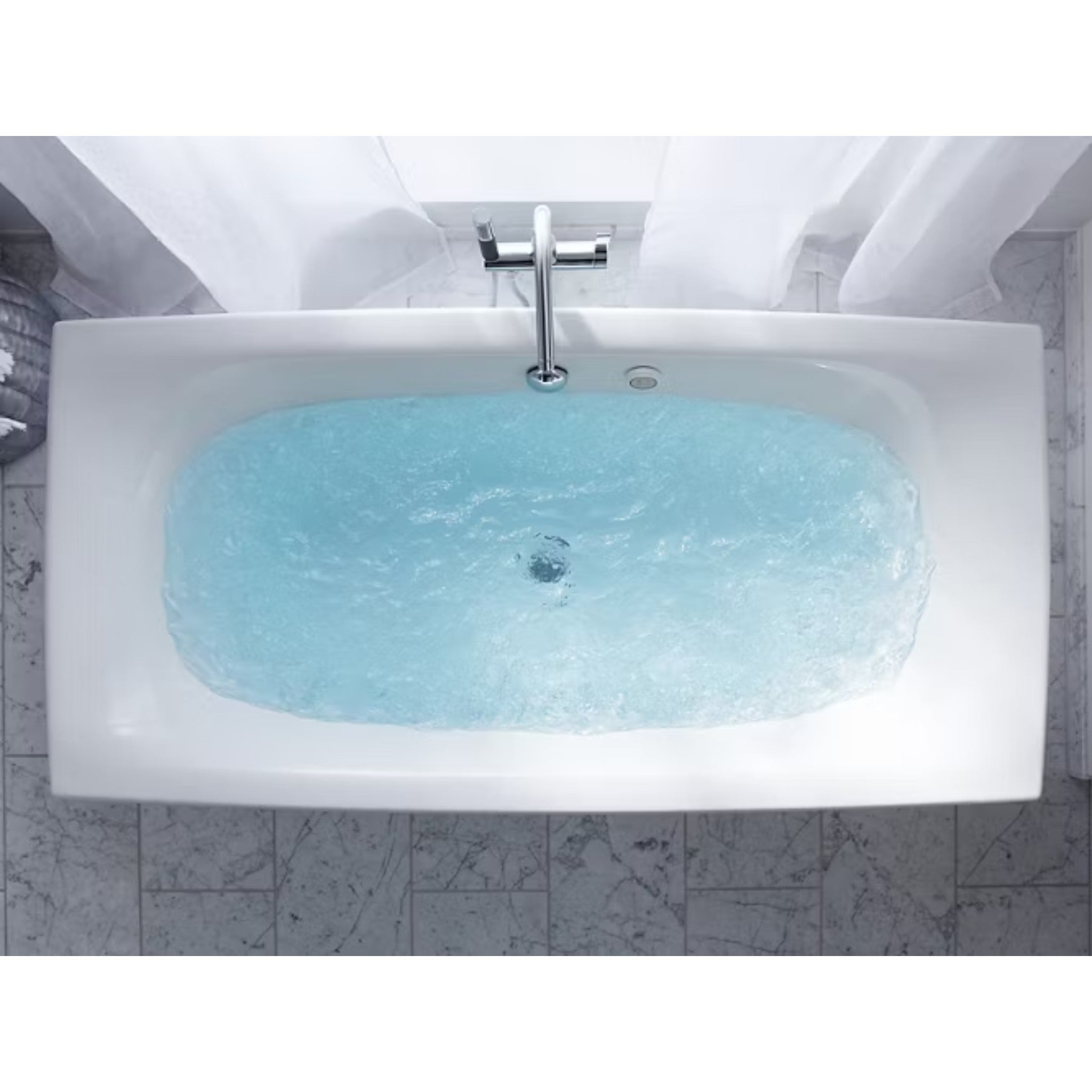 STARGAZE 72 X 36 INCHES FREESTANDING HEATED BUBBLEMASSAGE AIR BATHTUB WITH FLUTED SHROUD - robinsonco.ca