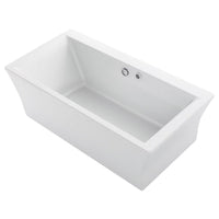 STARGAZE 72 X 36 INCHES FREESTANDING HEATED BUBBLEMASSAGE AIR BATHTUB WITH FLUTED SHROUD - robinsonco.ca