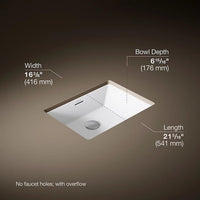 BRAZN 21-INCH RECTANGULAR UNDERMOUNT BATHROOM SINK - robinsonco.ca