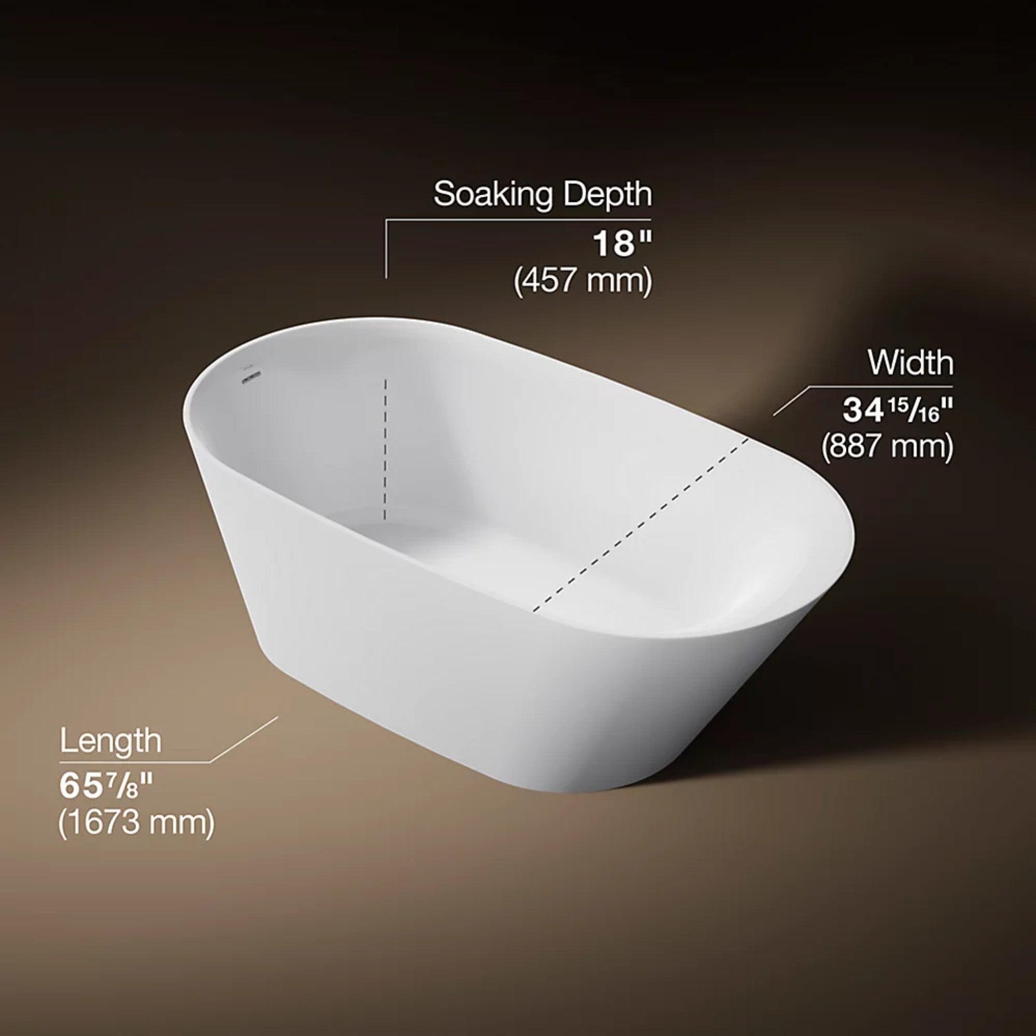 BRAZN 66 X 35 INCHES FREESTANDING BATHTUB - robinsonco.ca