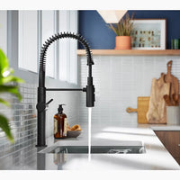 CRUE SEMI-PROFESSIONAL KITCHEN SINK FAUCET WITH THREE-FUNCTION SPRAYHEAD - robinsonco.ca