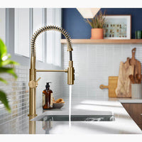 CRUE SEMI-PROFESSIONAL KITCHEN SINK FAUCET WITH THREE-FUNCTION SPRAYHEAD - robinsonco.ca