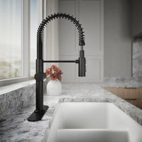 CRUE SEMI-PROFESSIONAL KITCHEN SINK FAUCET WITH THREE-FUNCTION SPRAYHEAD - robinsonco.ca