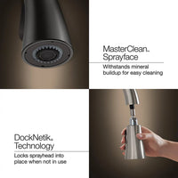 CRUE SEMI-PROFESSIONAL KITCHEN SINK FAUCET WITH THREE-FUNCTION SPRAYHEAD - robinsonco.ca