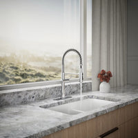 CRUE SEMI-PROFESSIONAL KITCHEN SINK FAUCET WITH THREE-FUNCTION SPRAYHEAD - robinsonco.ca