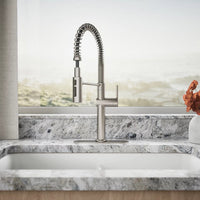 CRUE SEMI-PROFESSIONAL KITCHEN SINK FAUCET WITH THREE-FUNCTION SPRAYHEAD - robinsonco.ca
