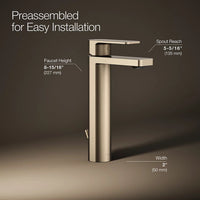 PARALLEL TALL SINGLE-HANDLE BATHROOM SINK FAUCET - robinsonco.ca