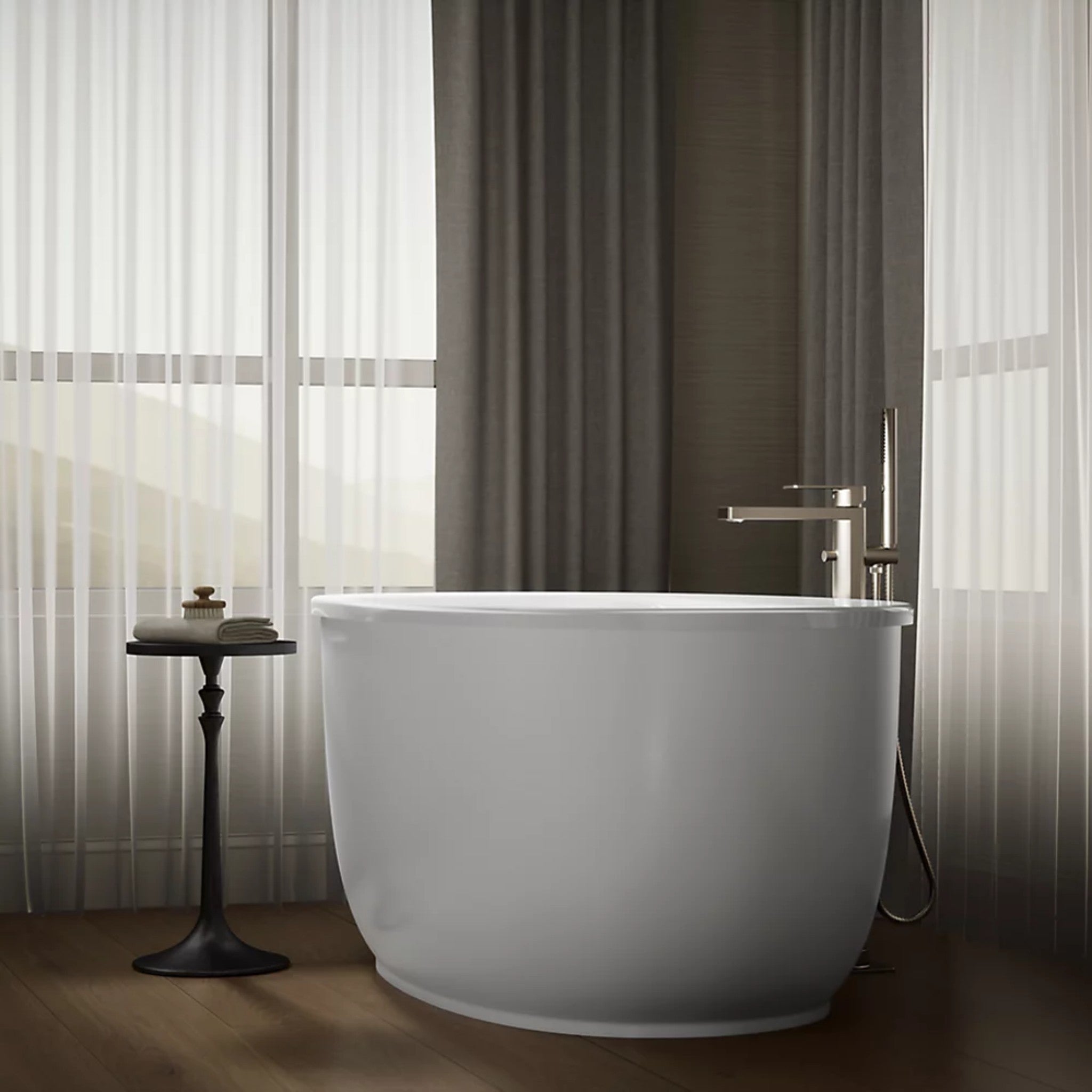 SUNSTRUCK 60 X 34 INCHES FREESTANDING BATHTUB WITH FLUTED SHROUD - robinsonco.ca