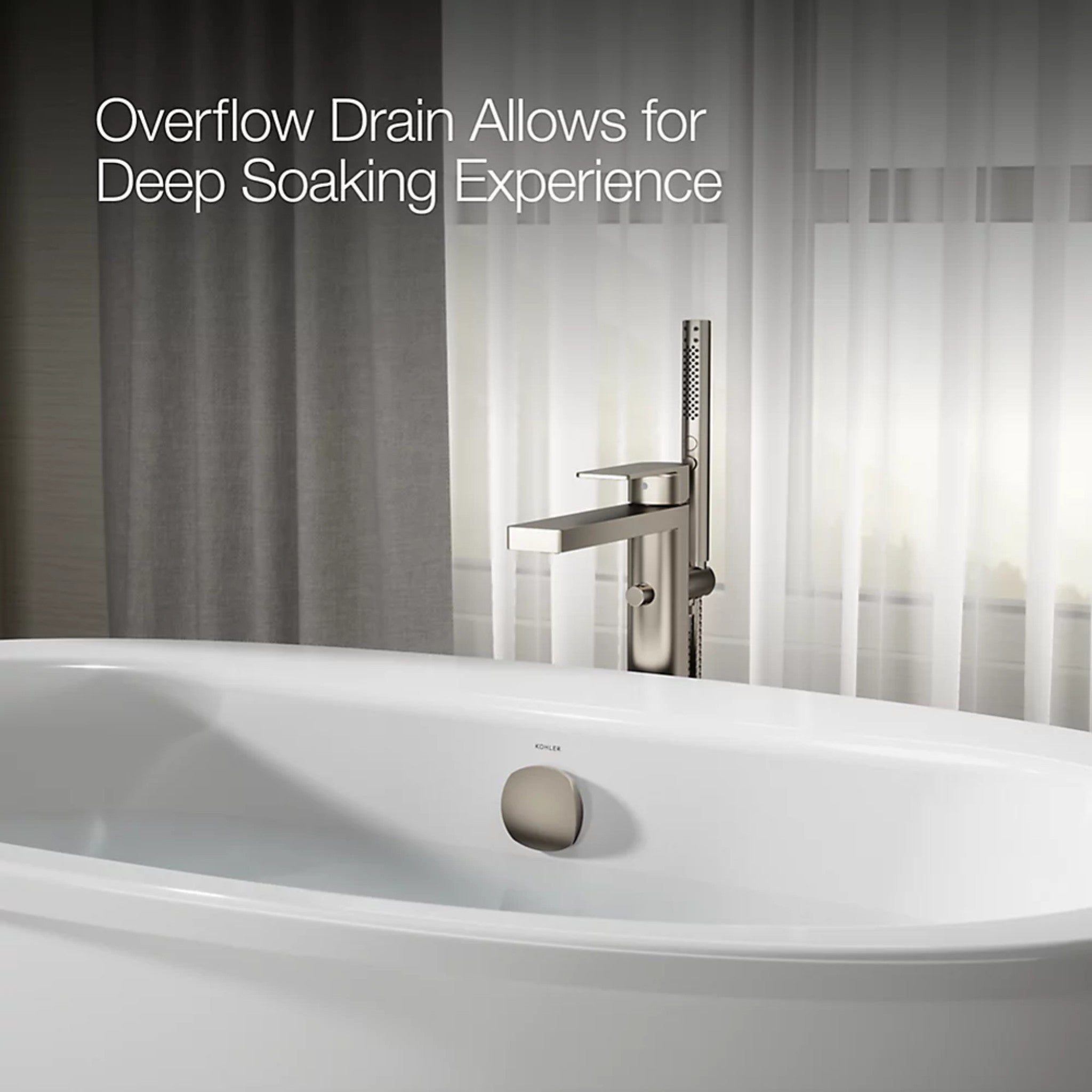 SUNSTRUCK 60 X 34 INCHES FREESTANDING BATHTUB WITH FLUTED SHROUD - robinsonco.ca