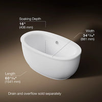 SUNSTRUCK 60 X 34 INCHES FREESTANDING BATHTUB WITH FLUTED SHROUD - robinsonco.ca