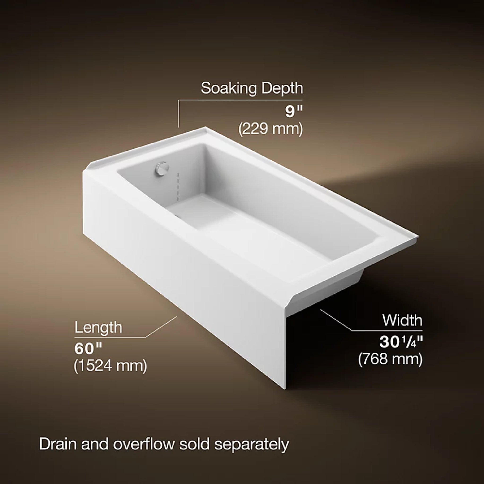 ENTITY RECTANGLE 60 X 30 INCHES ALCOVE BATHTUB WITH INTEGRAL APRON AND FLANGE - robinsonco.ca
