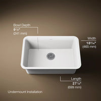 CAIRN® 27-INCH UNDERMOUNT SINGLE-BOWL KITCHEN SINK - robinsonco.ca