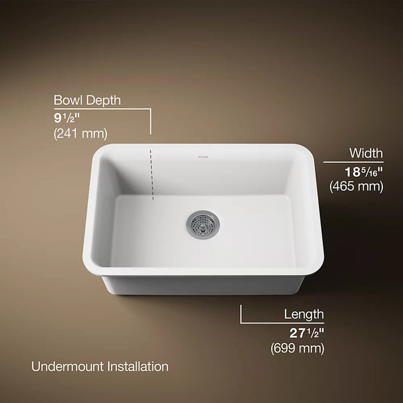 CAIRN® 27-INCH UNDERMOUNT SINGLE-BOWL KITCHEN SINK - robinsonco.ca