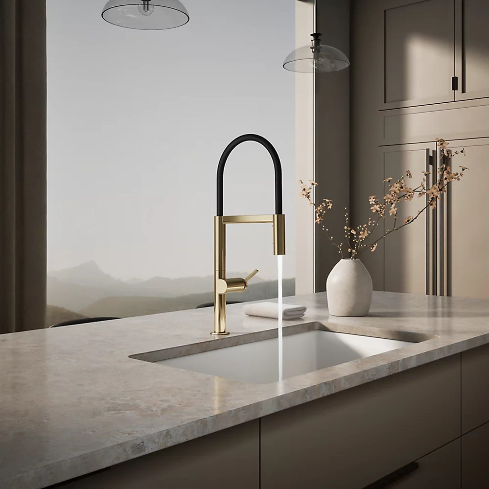 COMPONENTS® SEMI-PROFESSIONAL KITCHEN SINK FAUCET WITH TWO-FUNCTION SPRAYHEAD - robinsonco.ca