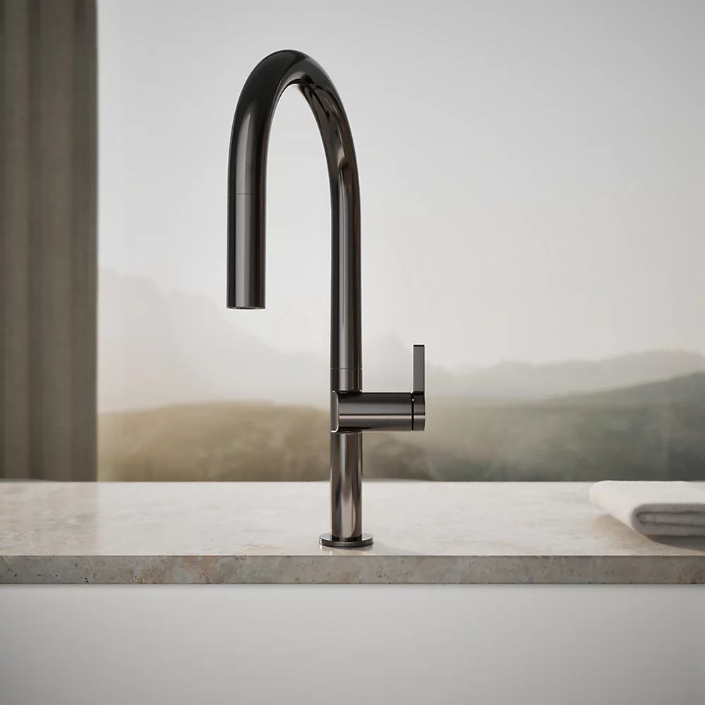 COMPONENTS® ARC SPOUT PULL-DOWN KITCHEN SINK FAUCET WITH TWO-FUNCTION SPRAYHEAD - robinsonco.ca