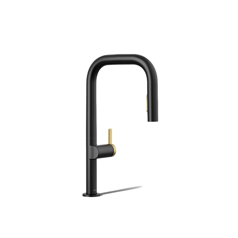 COMPONENTS® SQUARE SPOUT PULL-DOWN KITCHEN SINK FAUCET WITH TWO-FUNCTION SPRAYHEAD - robinsonco.ca