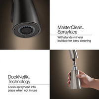 COMPONENTS® TOUCHLESS SQUARE SPOUT PULL-DOWN KITCHEN SINK FAUCET WITH TWO-FUNCTION SPRAYHEAD - robinsonco.ca