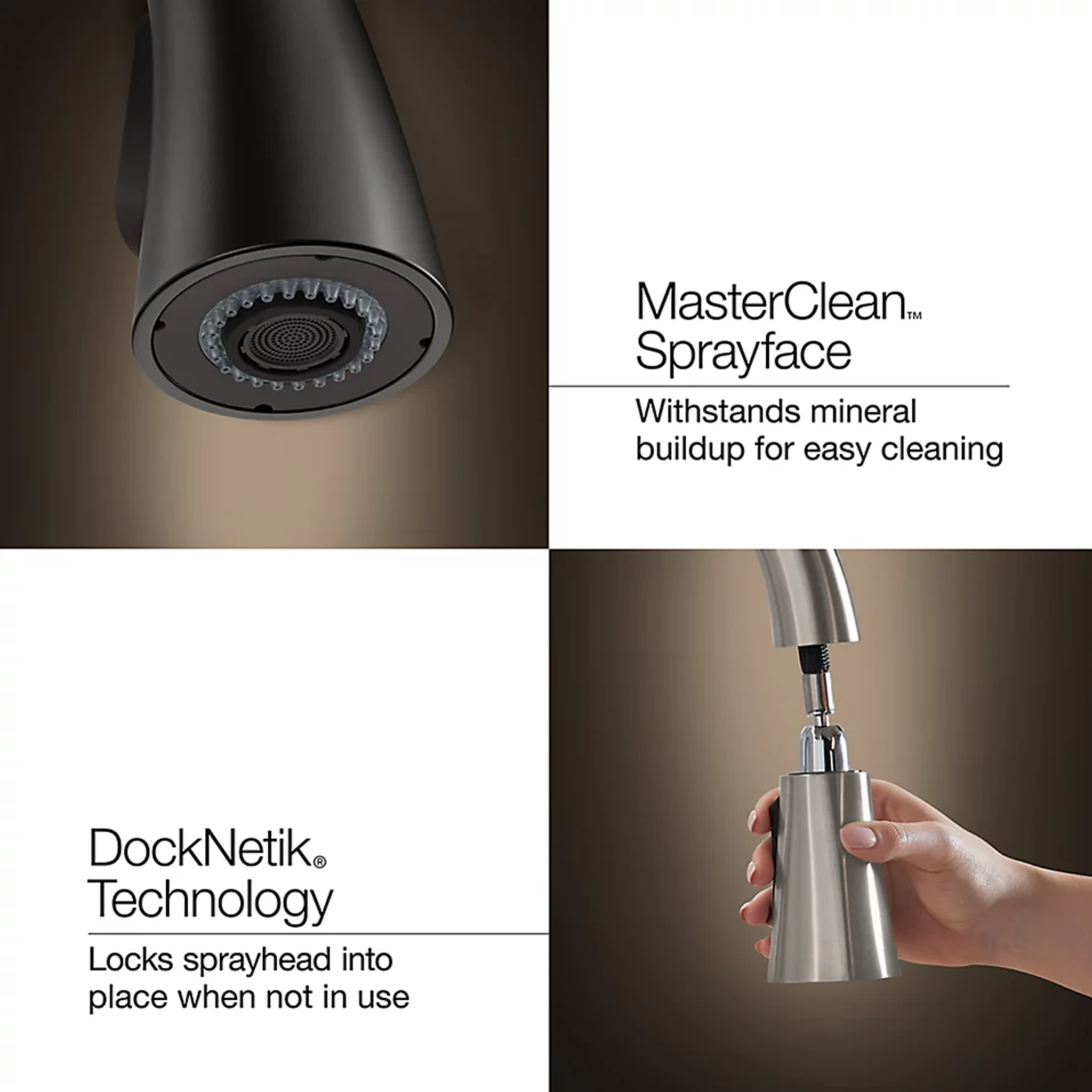 COMPONENTS® TOUCHLESS SQUARE SPOUT PULL-DOWN KITCHEN SINK FAUCET WITH TWO-FUNCTION SPRAYHEAD - robinsonco.ca