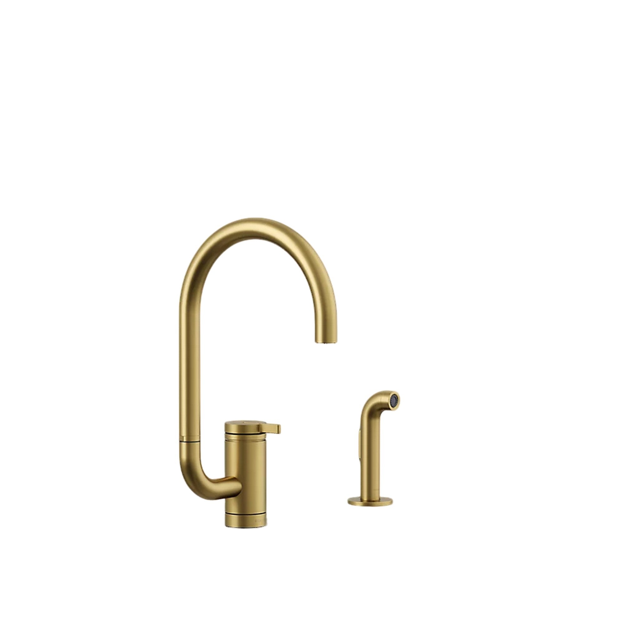 COMPONENTS® SINGLE-HANDLE KITCHEN SINK FAUCET WITH TWO-FUNCTION EXTENDED-REACH ARC SPOUT AND SIDE SPRAYER - robinsonco.ca