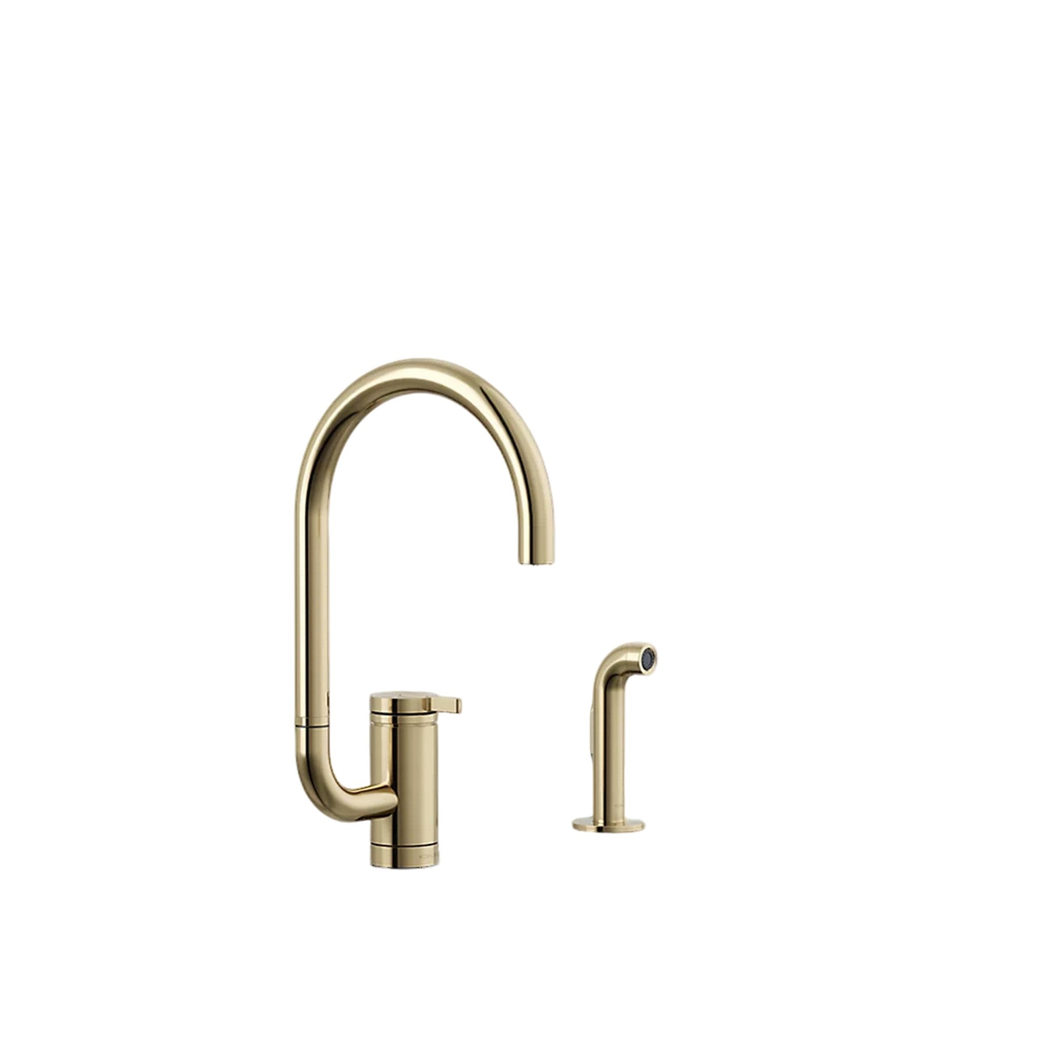 COMPONENTS® SINGLE-HANDLE KITCHEN SINK FAUCET WITH TWO-FUNCTION EXTENDED-REACH ARC SPOUT AND SIDE SPRAYER - robinsonco.ca
