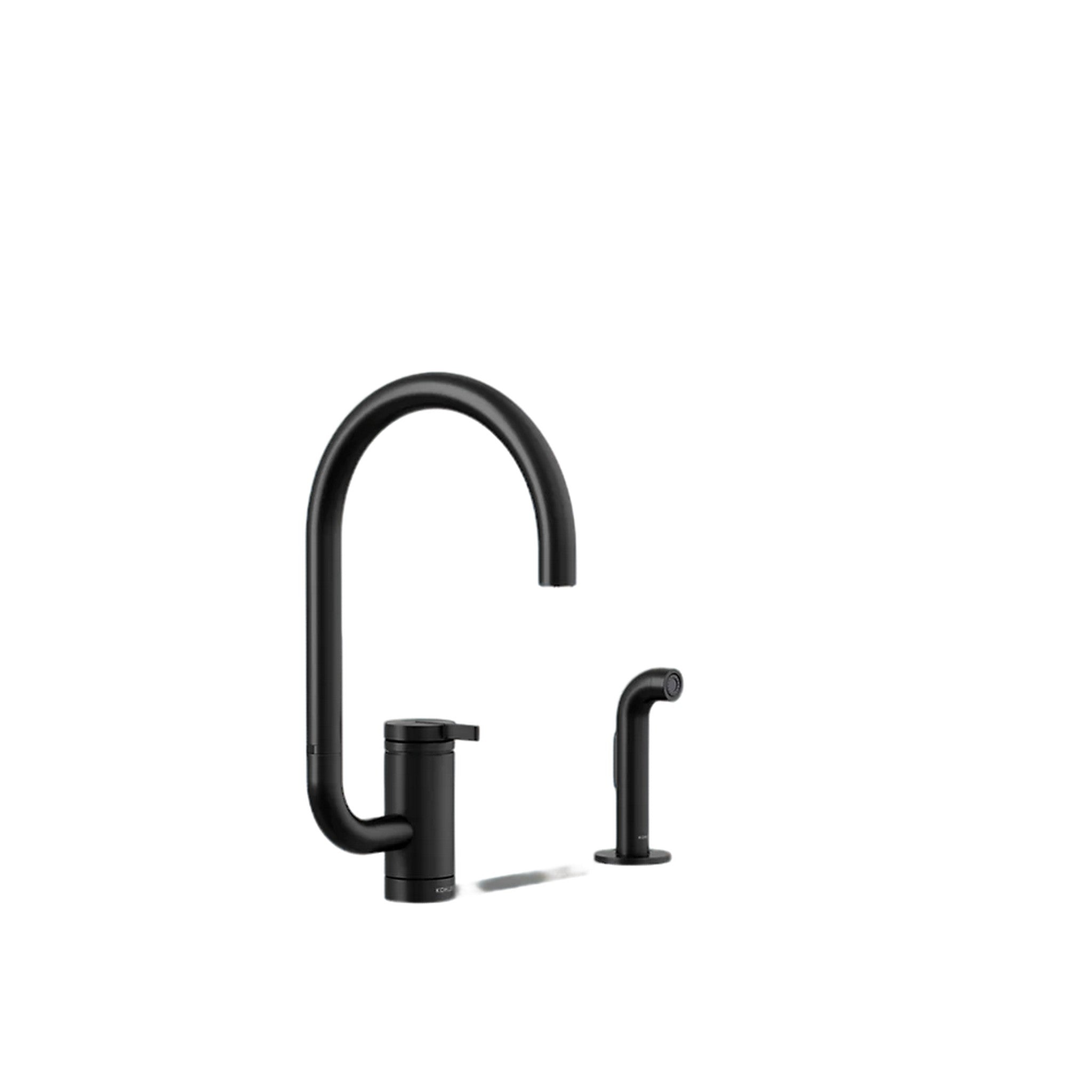 COMPONENTS® SINGLE-HANDLE KITCHEN SINK FAUCET WITH TWO-FUNCTION EXTENDED-REACH ARC SPOUT AND SIDE SPRAYER - robinsonco.ca