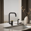 COMPONENTS® SINGLE-HANDLE KITCHEN SINK FAUCET WITH TWO-FUNCTION EXTENDED-REACH SQUARE SPOUT AND SIDE SPRAYER - robinsonco.ca