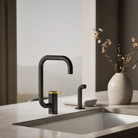 COMPONENTS® SINGLE-HANDLE KITCHEN SINK FAUCET WITH TWO-FUNCTION EXTENDED-REACH SQUARE SPOUT AND SIDE SPRAYER - robinsonco.ca