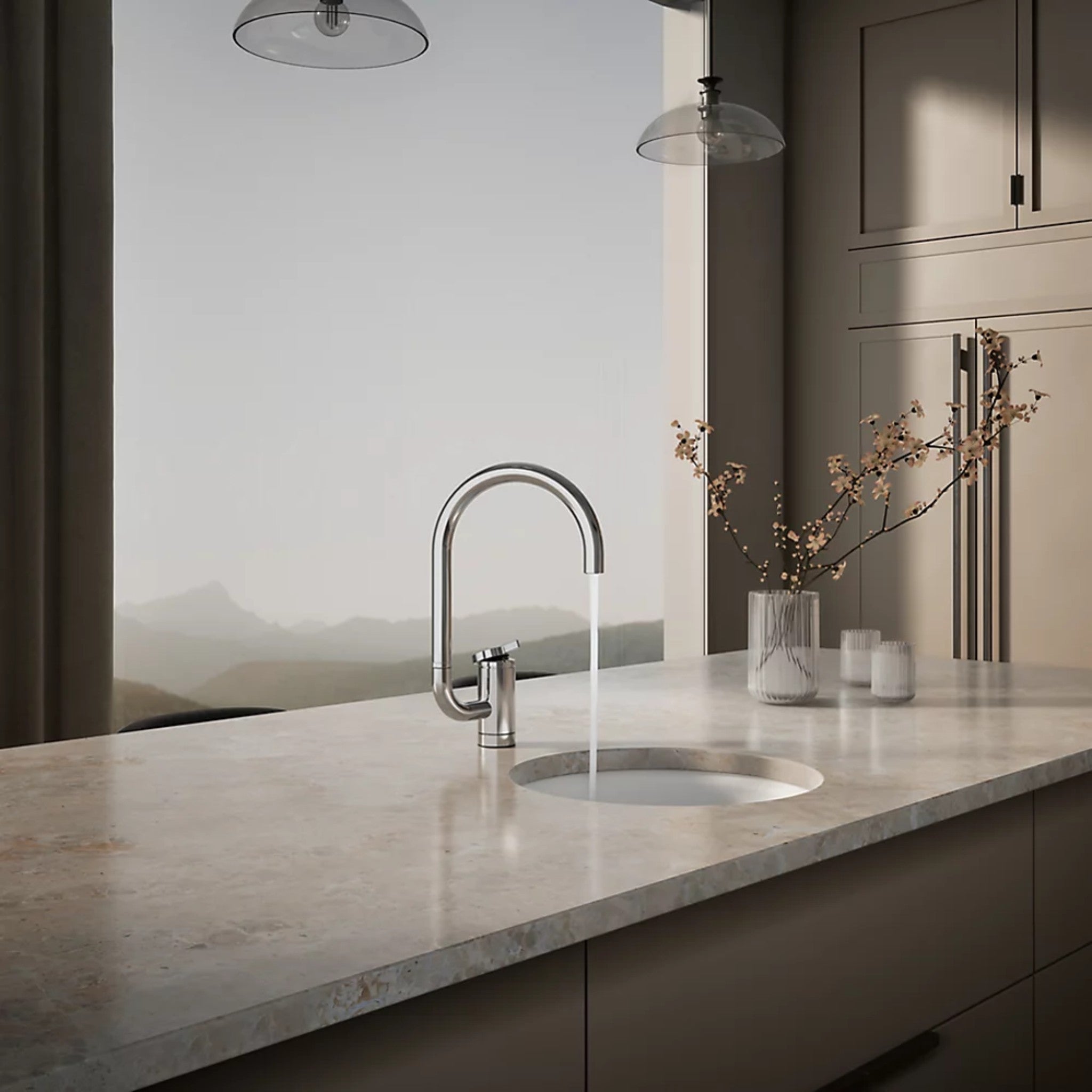 COMPONENTS® SINGLE-HANDLE BAR SINK FAUCET WITH TWO-FUNCTION EXTENDED-REACH ARC SPOUT - robinsonco.ca