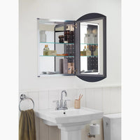 ARCHER 20 X 31 INCHES ALUMINUM SINGLE-DOOR MEDICINE CABINET WITH BEVELED EDGES