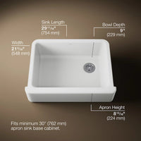 WHITEHAVEN 35-3/4" UNDERMOUNT SINGLE-BOWL FARMHOUSE KITCHEN SINK - robinsonco.ca