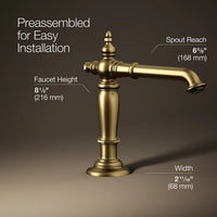 ARTIFACTS BATHROOM SINK FAUCET SPOUT WITH COLUMN DESIGN - robinsonco.ca