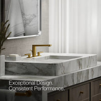 COMPOSED WIDESPREAD BATHROOM SINK FAUCET WITH LEVER HANDLES - robinsonco.ca