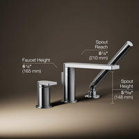 COMPOSED DECK MOUNT BATH FAUCET WITH HANDSHOWER - robinsonco.ca