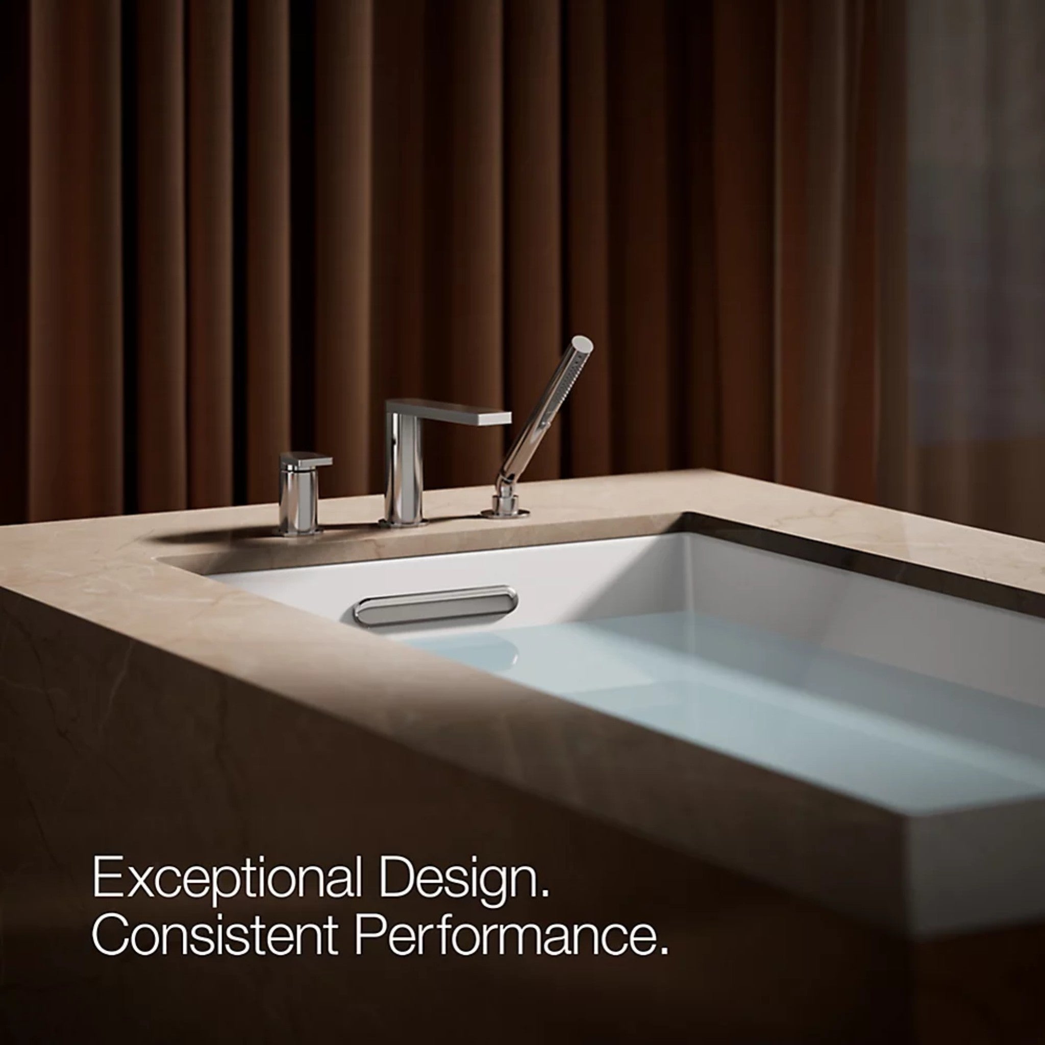 COMPOSED DECK MOUNT BATH FAUCET WITH HANDSHOWER - robinsonco.ca