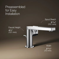COMPOSED SINGLE-HANDLE BATHROOM SINK FAUCET WITH LEVER HANDLE - robinsonco.ca