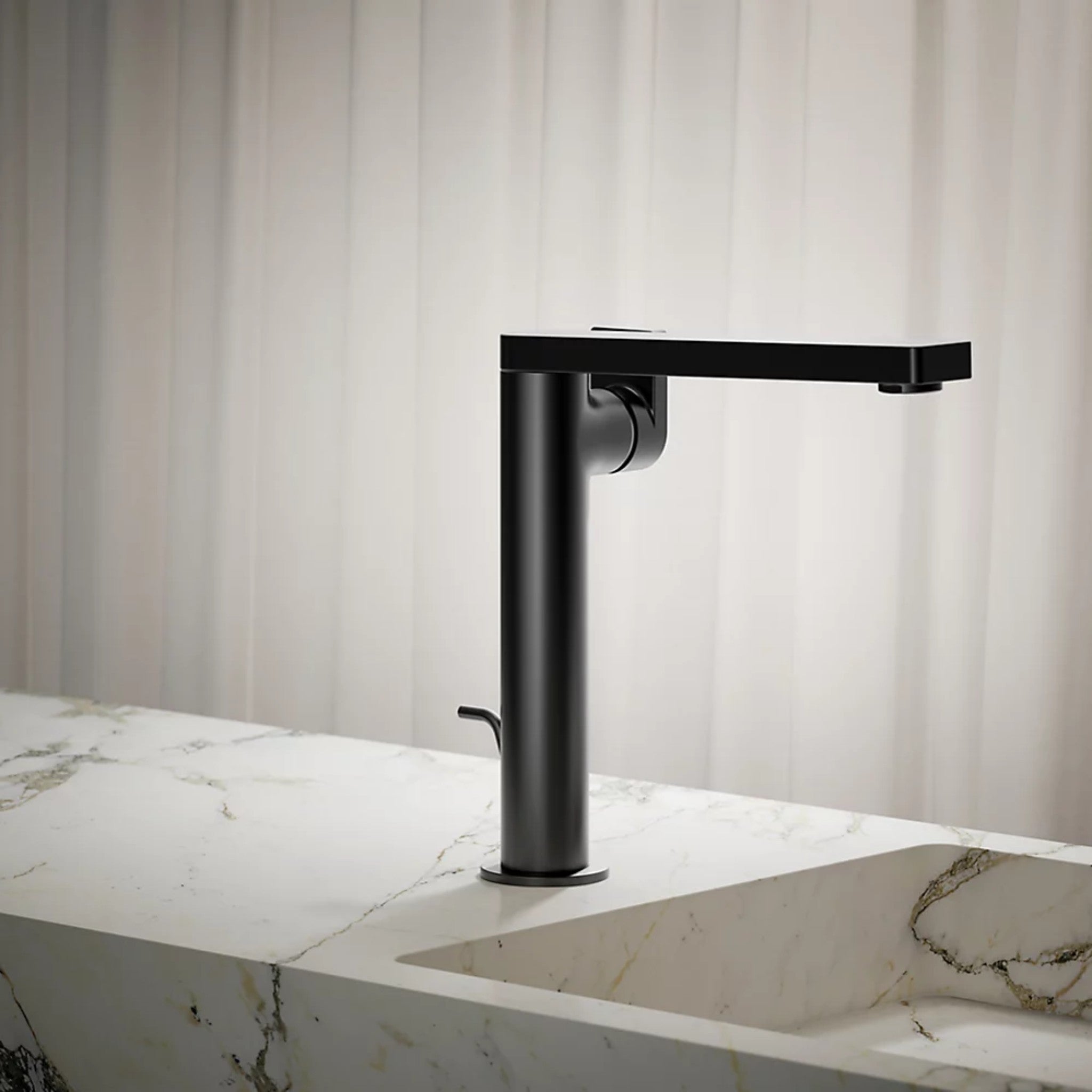 COMPOSED TALL SINGLE-HANDLE BATHROOM SINK FAUCET WITH LEVER HANDLE - robinsonco.ca