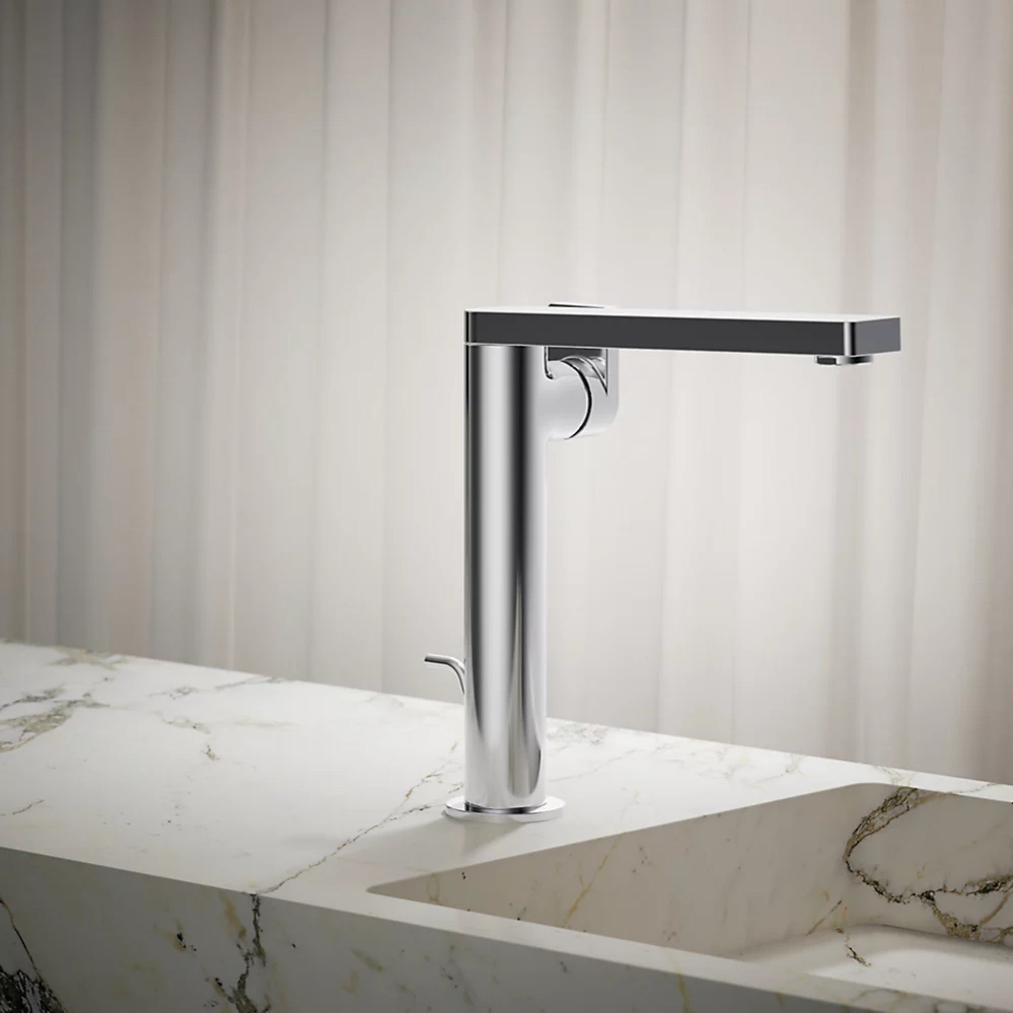 COMPOSED TALL SINGLE-HANDLE BATHROOM SINK FAUCET WITH LEVER HANDLE - robinsonco.ca